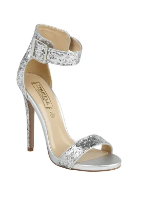 Silver Glitter Heels