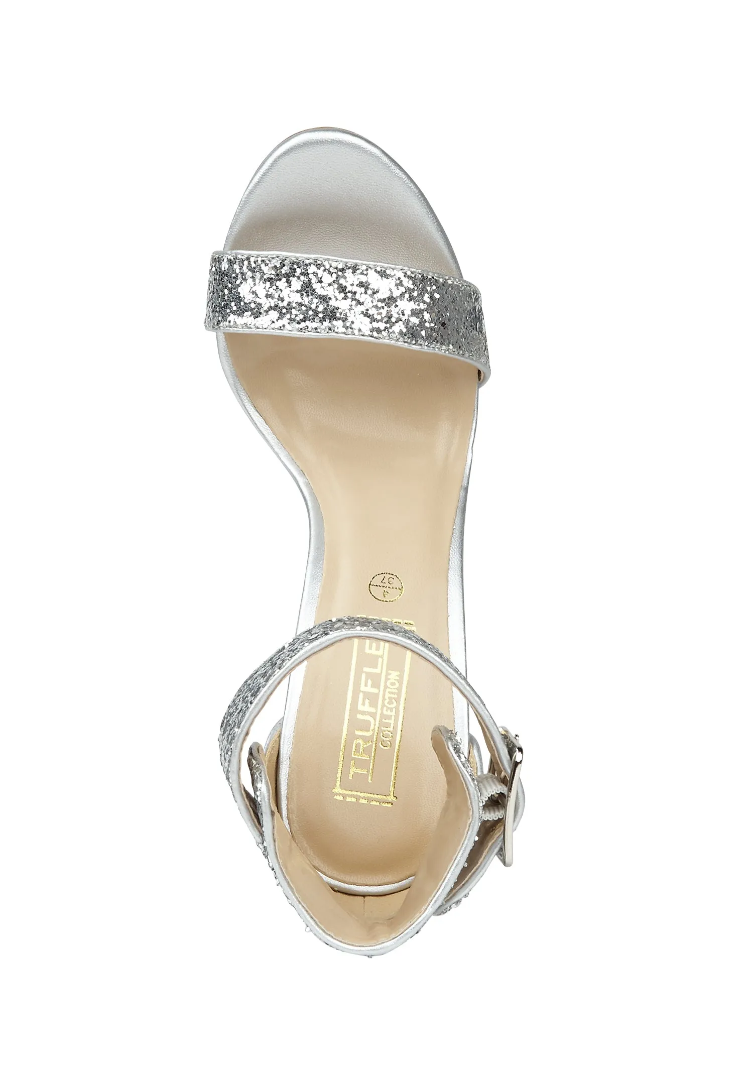 Silver Glitter Heels