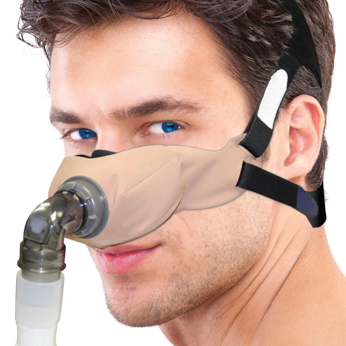 SleepWeaver Elan Soft Cloth Nasal CPAP/BiPAP Mask with Headgear (Includes Free FeatherWeight Tube)