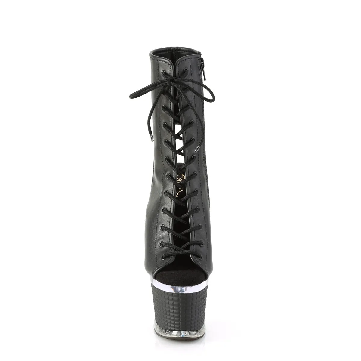 SPECTATOR-1016 Pleaser Black Faux Leather Sexy Platform Shoes (Pole Dancing Heels)