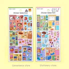 Sticker selection "miniature" -Convenience store / Stationery store- from Japan by GAIA