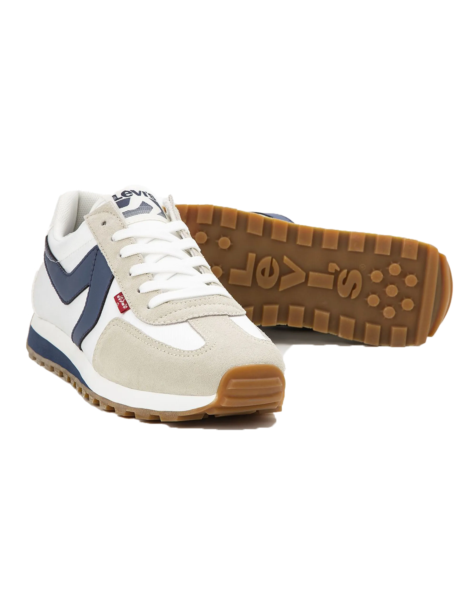 Stryder Shoes in Regular White & Navy