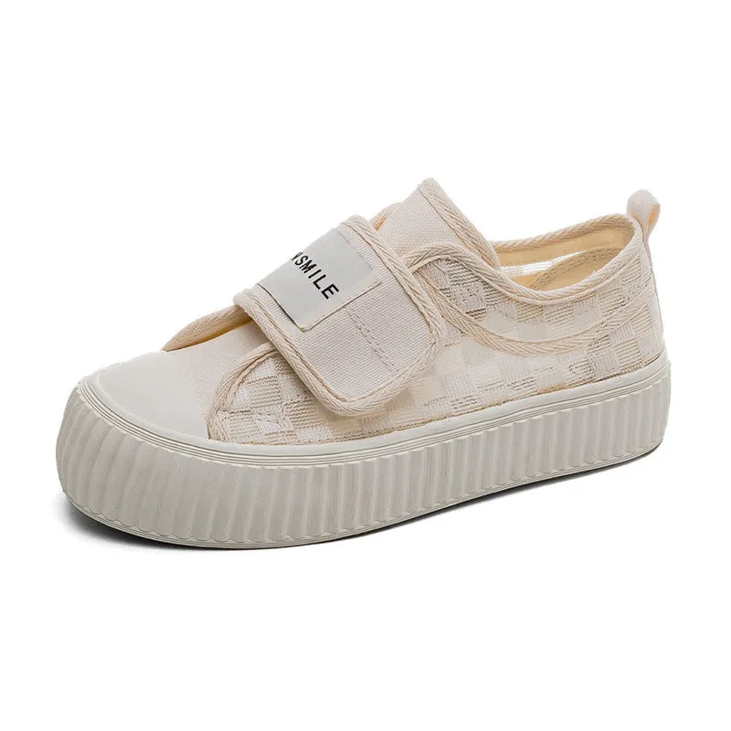 Style White Female Mesh Breathable Leisure Canvas Shoes