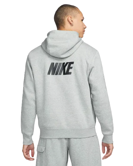 Sweat à capuche Nike Sportswear Fleece - Gris/Blanc/Bleu