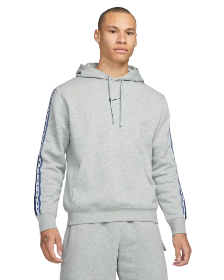 Sweat à capuche Nike Sportswear Fleece - Gris/Blanc/Bleu