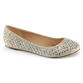 TREAT-06 Fabulicious Flats Treat Nude Glitter Mesh Fabric Sexy Shoes (High Heels)