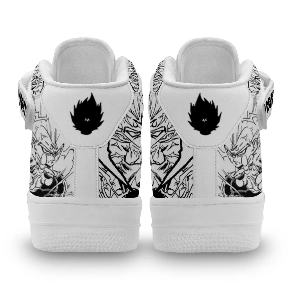 Vegeta Blue Sneakers Air Mid Custom Dragon Ball Anime Shoes Mix Manga