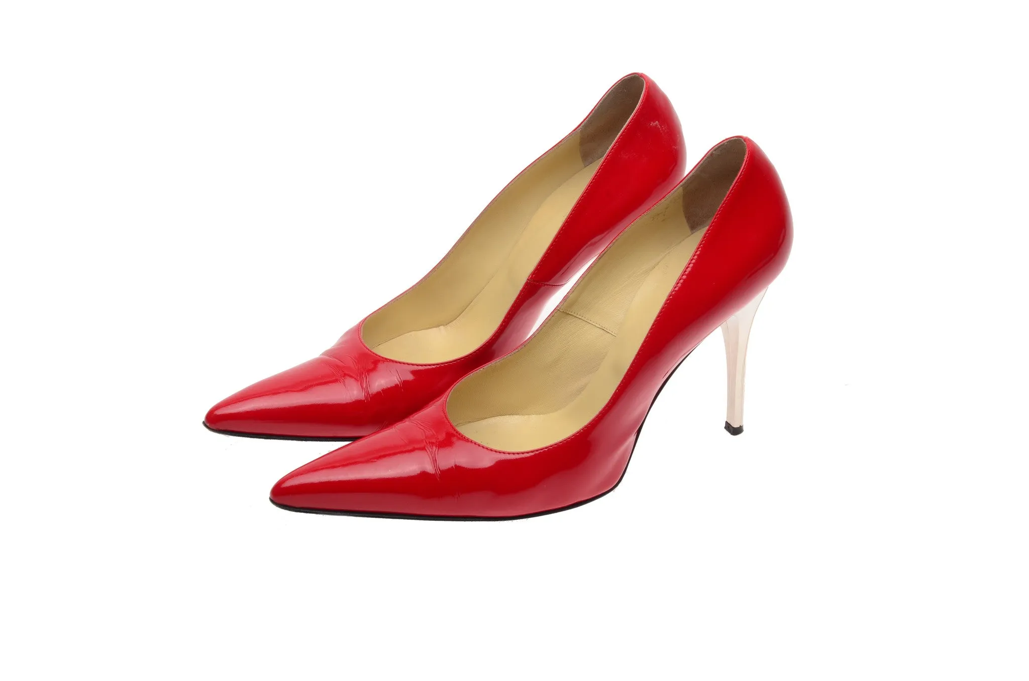 Versace - Red Pointed Toe Heels - IT 38 1/2