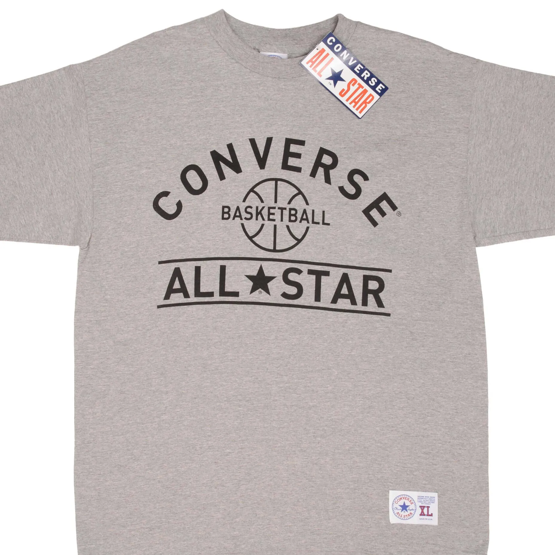 VINTAGE DEADSTOCK CONVERSE BASKETBALL ALL STAR TEE SHIRT 1990S XL MADE IN USA