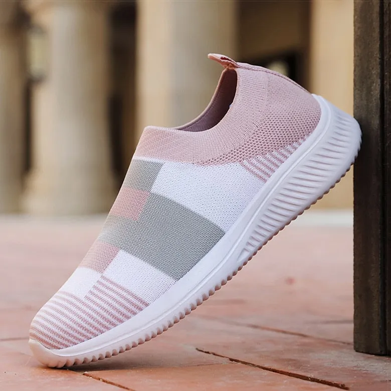 Vulcanized Knitted Sneakers Shoes For Women
