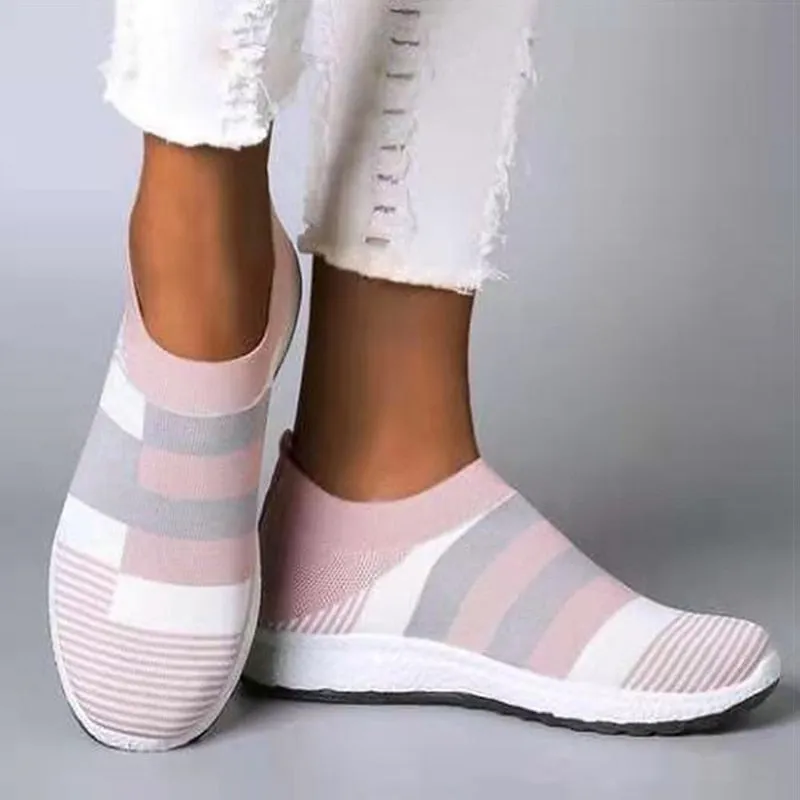 Vulcanized Knitted Sneakers Shoes For Women