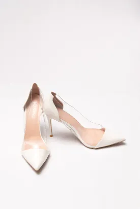 White PVC Heels