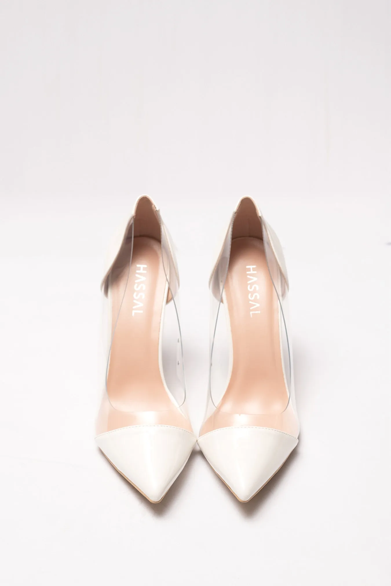 White PVC Heels