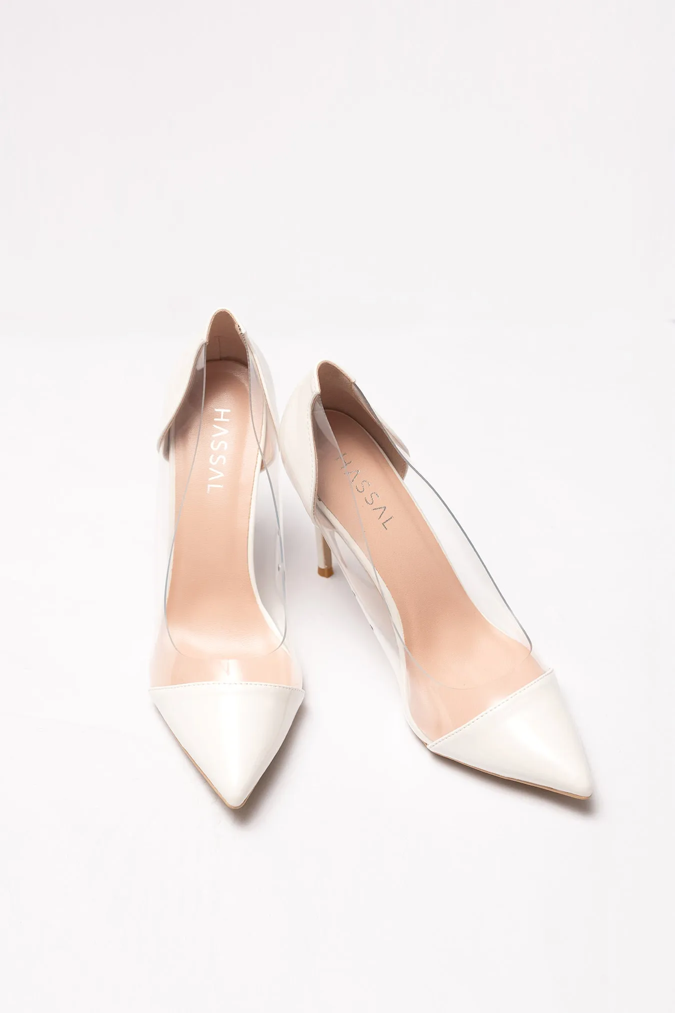 White PVC Heels