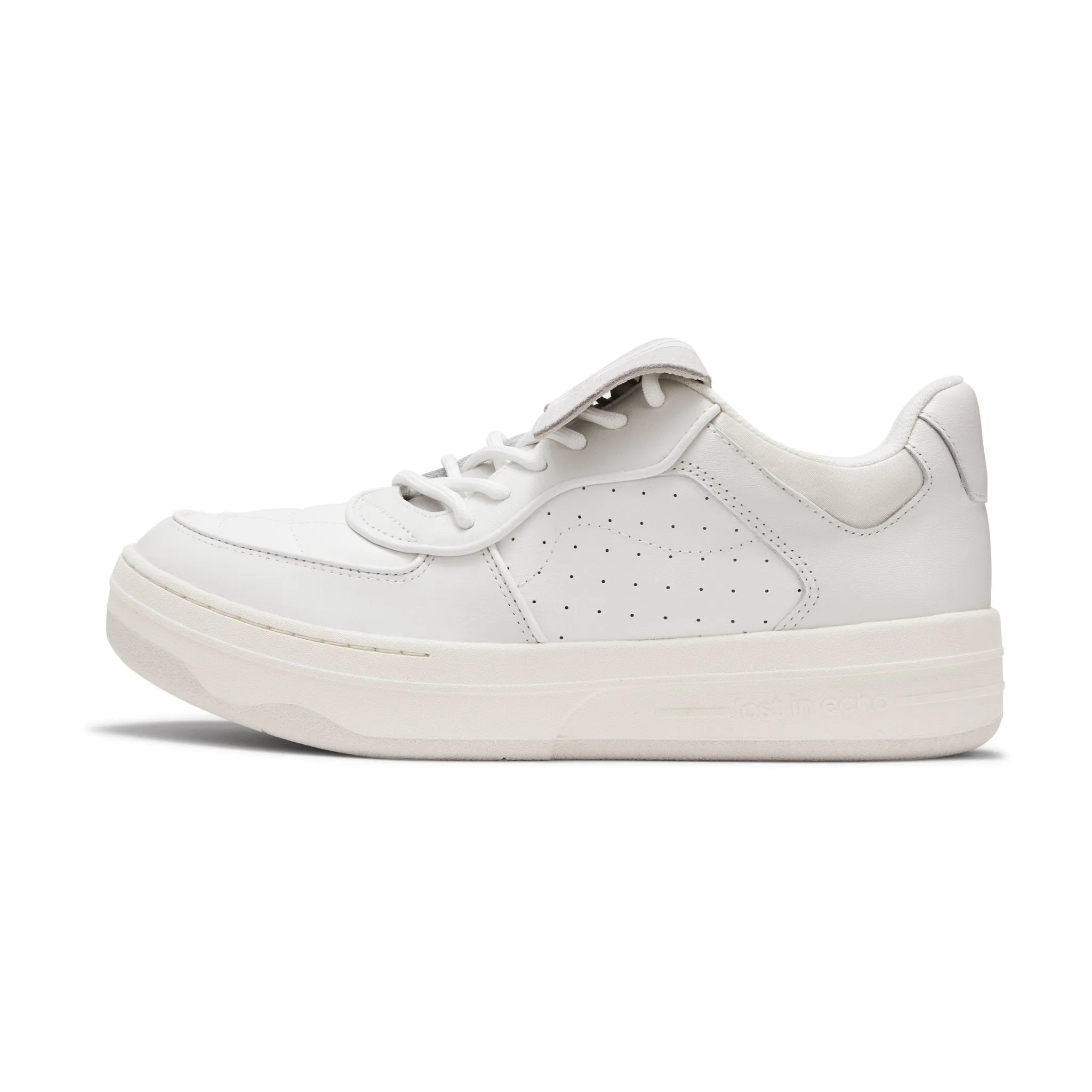 White Thick Sole Skateboard Shoes