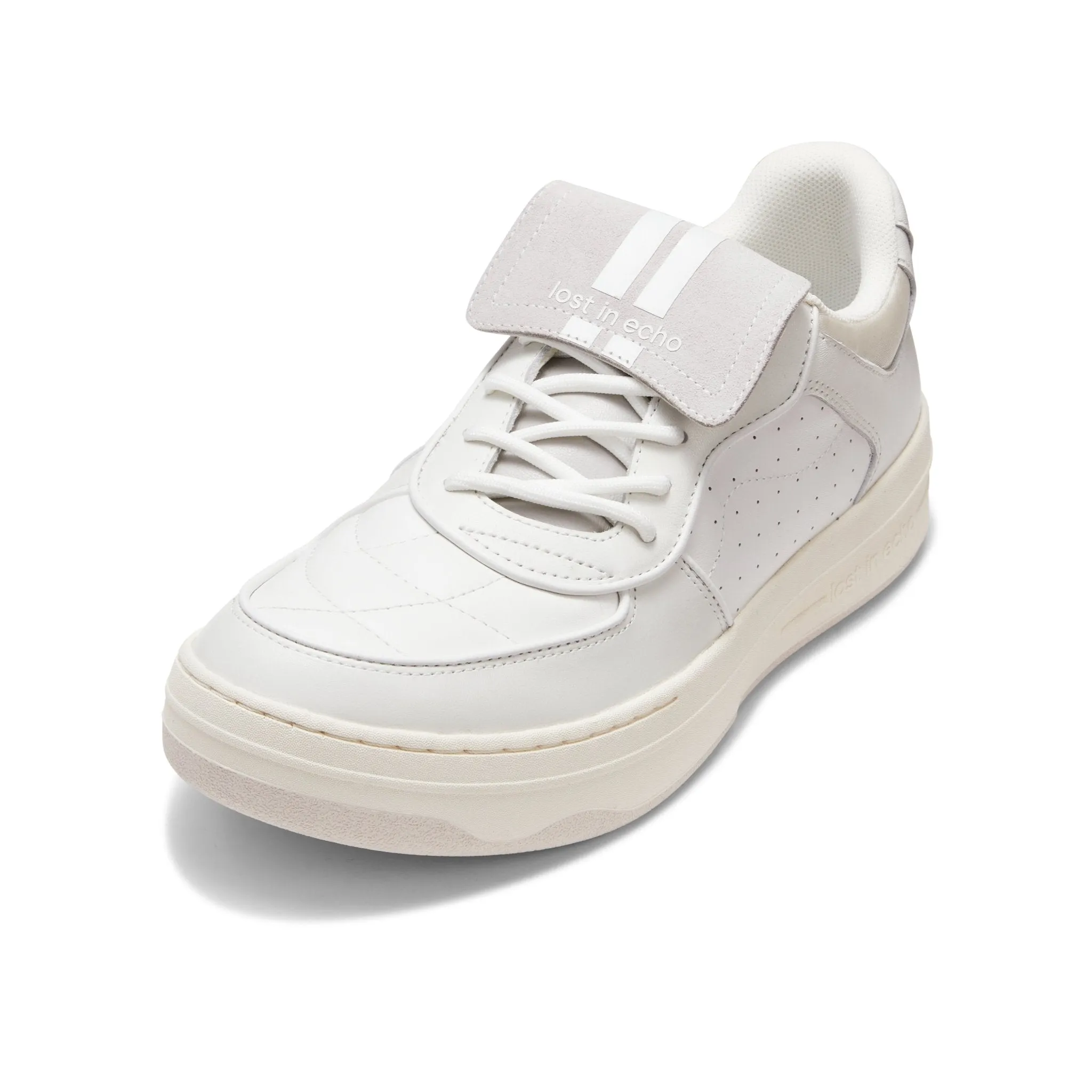 White Thick Sole Skateboard Shoes